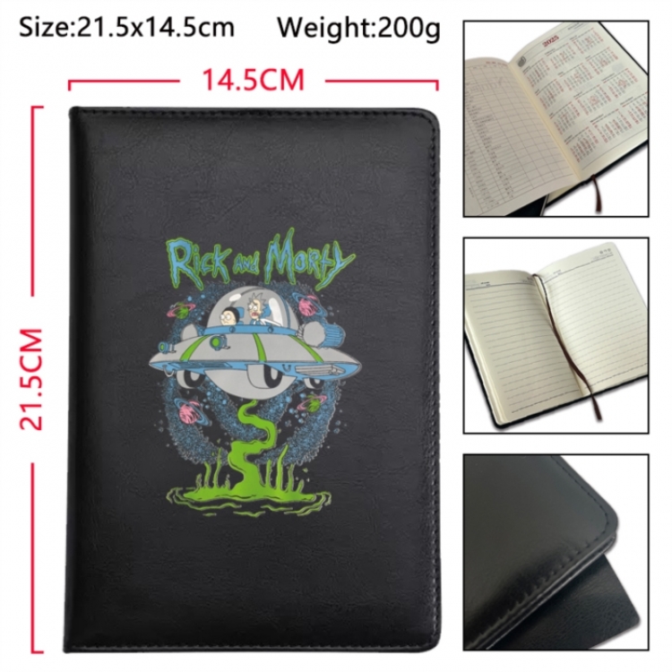 Rick and Morty Anime Printed PU Car Thread Notebook Hard Cover 21.5x14.5cm
