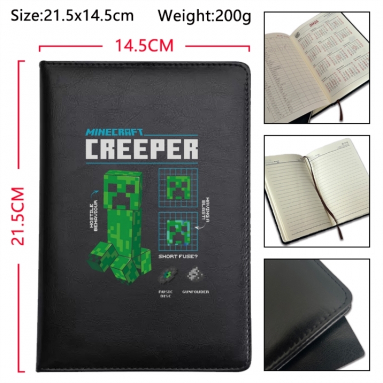 Minecraft Anime Printed PU Car Thread Notebook Hard Cover 21.5x14.5cm