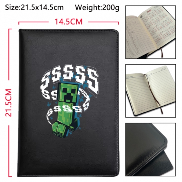Minecraft Anime Printed PU Car Thread Notebook Hard Cover 21.5x14.5cm