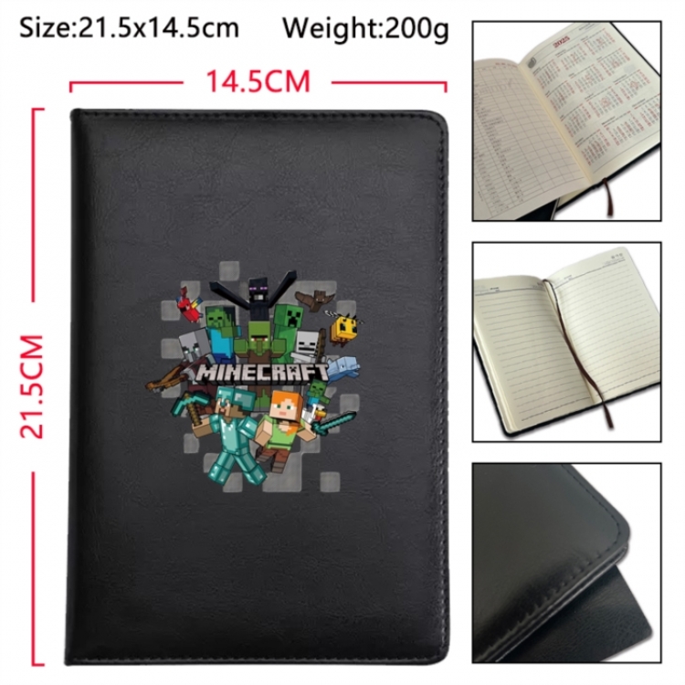 Minecraft Anime Printed PU Car Thread Notebook Hard Cover 21.5x14.5cm