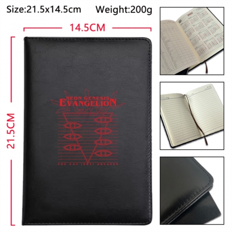 EVA  Anime Printed PU Car Thread Notebook Hard Cover 21.5x14.5cm