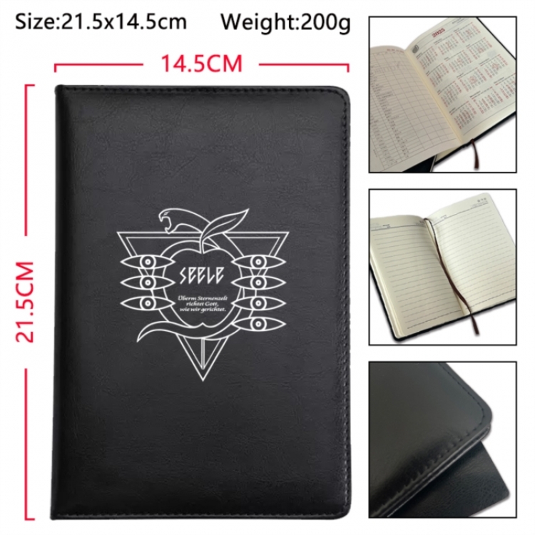 EVA  Anime Printed PU Car Thread Notebook Hard Cover 21.5x14.5cm