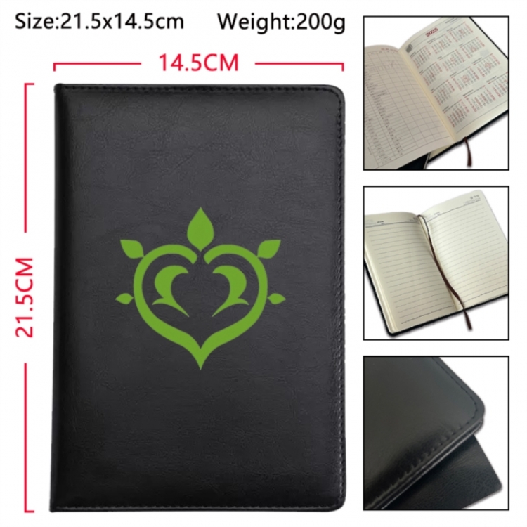 Genshin Impact Anime Printed PU Car Thread Notebook Hard Cover 21.5x14.5cm