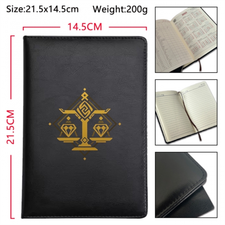Genshin Impact Anime Printed PU Car Thread Notebook Hard Cover 21.5x14.5cm