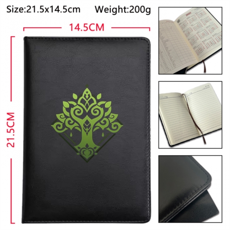 Genshin Impact Anime Printed PU Car Thread Notebook Hard Cover 21.5x14.5cm