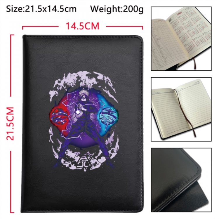 Jujutsu Kaisen Anime Printed PU Car Thread Notebook Hard Cover 21.5x14.5cm