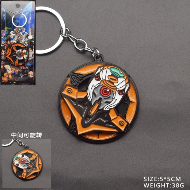 EVA Anime peripheral rotatable keychain