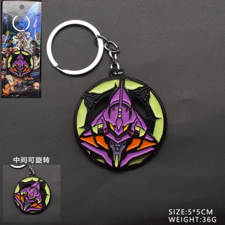 EVA Anime peripheral rotatable keychain