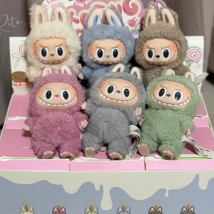 LABUBU 1nd generation Blind Box Super Play Plush Keychain a set of 6 