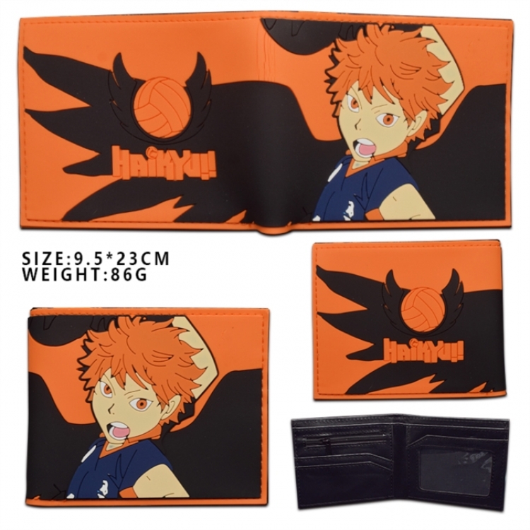 Haikyuu!! PVC Wallet Short Half Fold Wallet 9.5X23CM