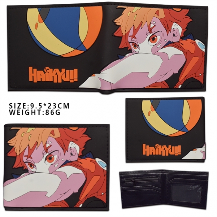 Haikyuu!! PVC Wallet Short Half Fold Wallet 9.5X23CM