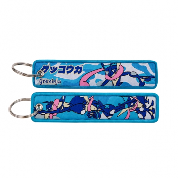 Pokemon Double sided color woven label keychain with thickened hanging rope 13x3cm 10G price for 5 pcs