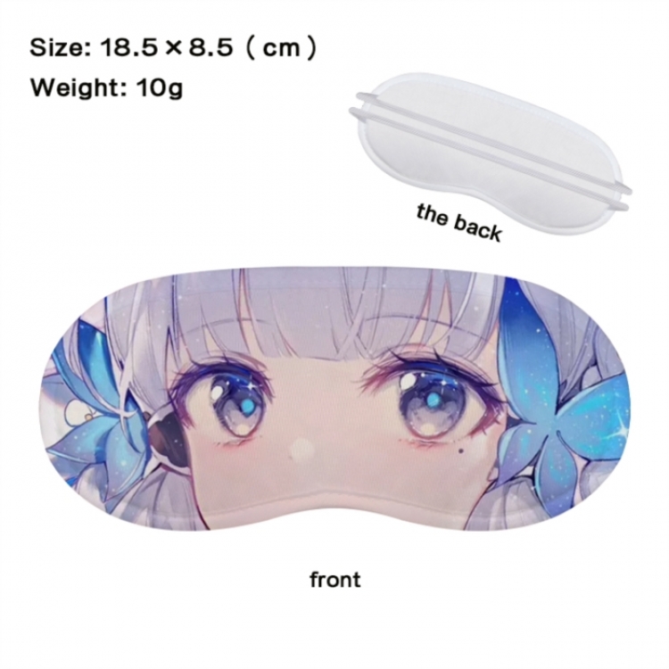 Genshin Impact Anime full-color printed nap sleep blackout eye mask 18.5X8.5cm price for 5 pcs