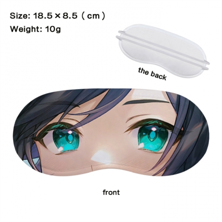 Genshin Impact Anime full-color printed nap sleep blackout eye mask 18.5X8.5cm price for 5 pcs