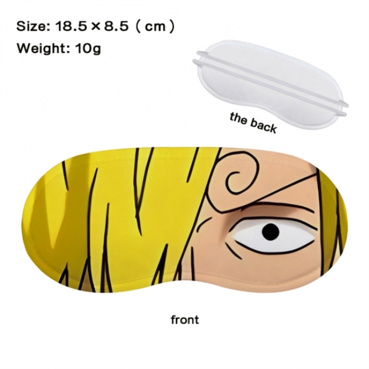 One Piece Anime full-color printed nap sleep blackout eye mask 18.5X8.5cm price for 5 pcs