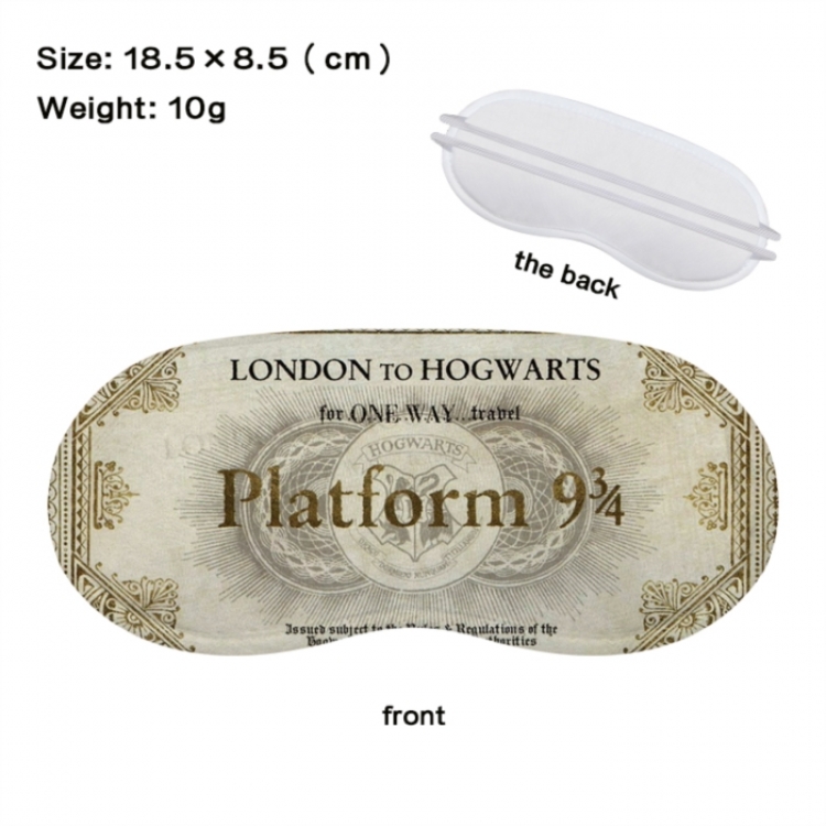 Harry Potter Anime full-color printed nap sleep blackout eye mask 18.5X8.5cm price for 5 pcs