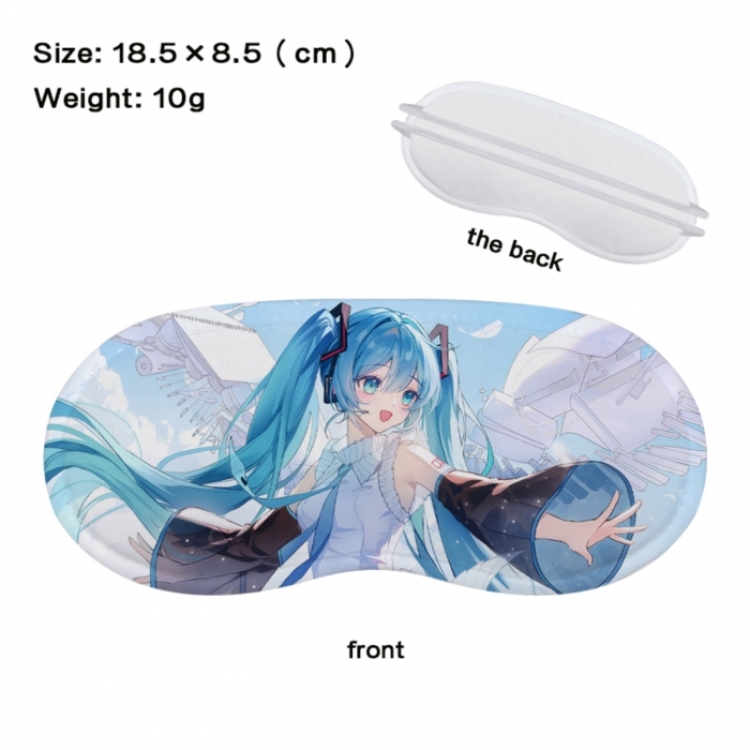  Hatsune Miku Anime full-color printed nap sleep blackout eye mask 18.5X8.5cm price for 5 pcs
