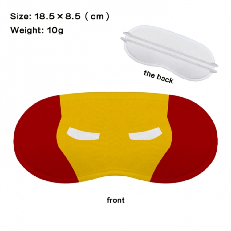Superhero Anime full-color printed nap sleep blackout eye mask 18.5X8.5cm price for 5 pcs