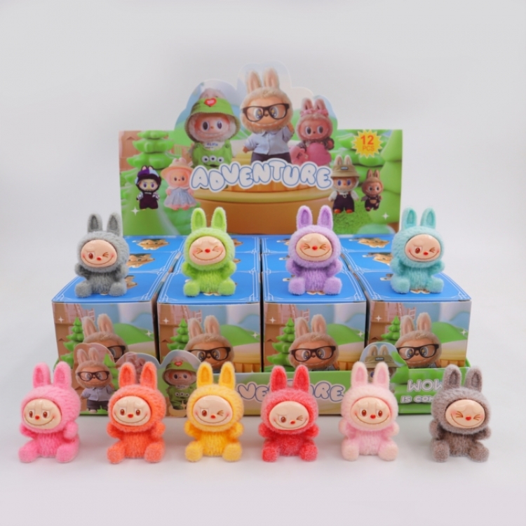 LABUBU Plush resin small ornament children's toy trendy blind box 6cm a set of 12 