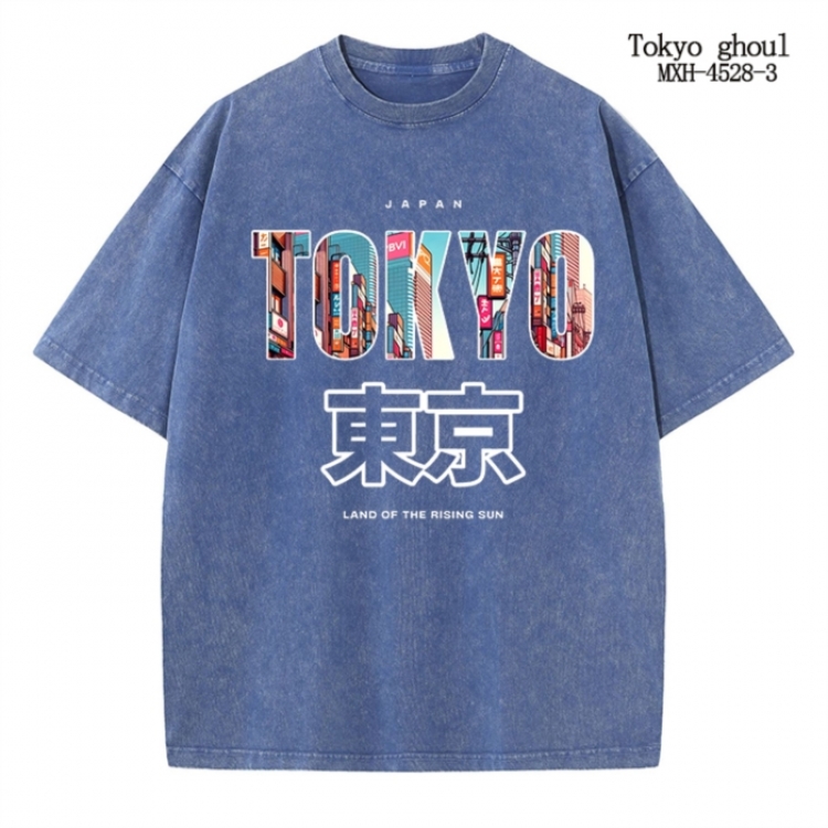 Tokyo Ghoul Anime peripheral pure cotton washed and worn T-shirt from S to 2XL