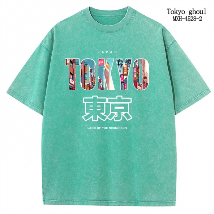 Tokyo Ghoul Anime peripheral pure cotton washed and worn T-shirt from S to 2XL