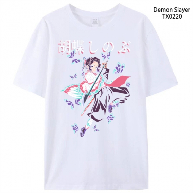 Demon Slayer Kimets Anime peripheral printed pure cotton T-shirt from S to 4XL