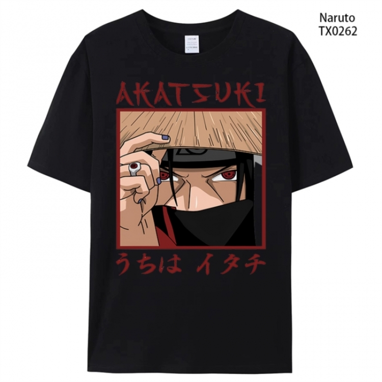 Naruto Anime peripheral printed pure cotton T-shirt from S to 4XL