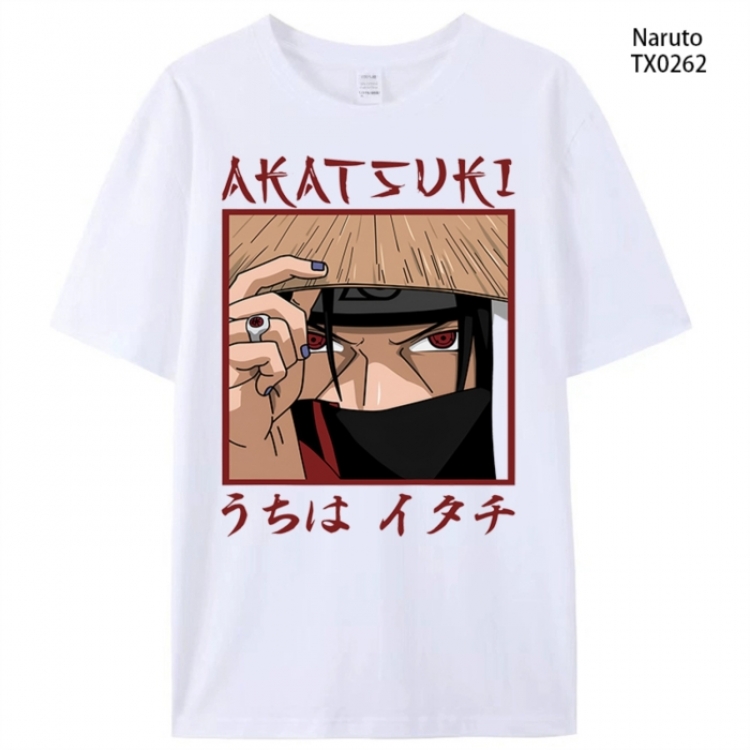 Naruto Anime peripheral printed pure cotton T-shirt from S to 4XL