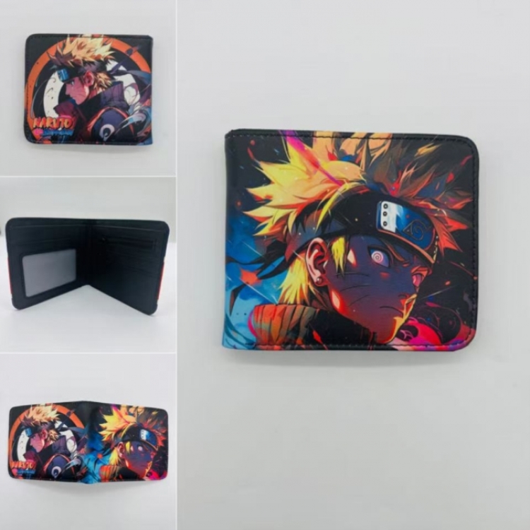 Naruto Full color Two fold short card case wallet 11X9.5CM  