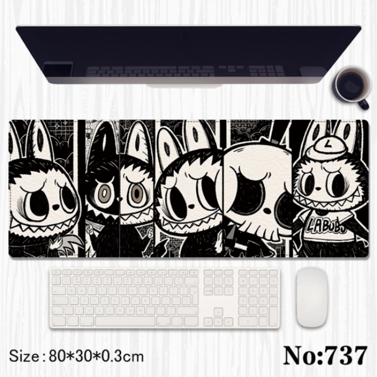 LABUBU  Anime peripheral computer mouse pad office desk pad multifunctional pad 80X30X0.3cm