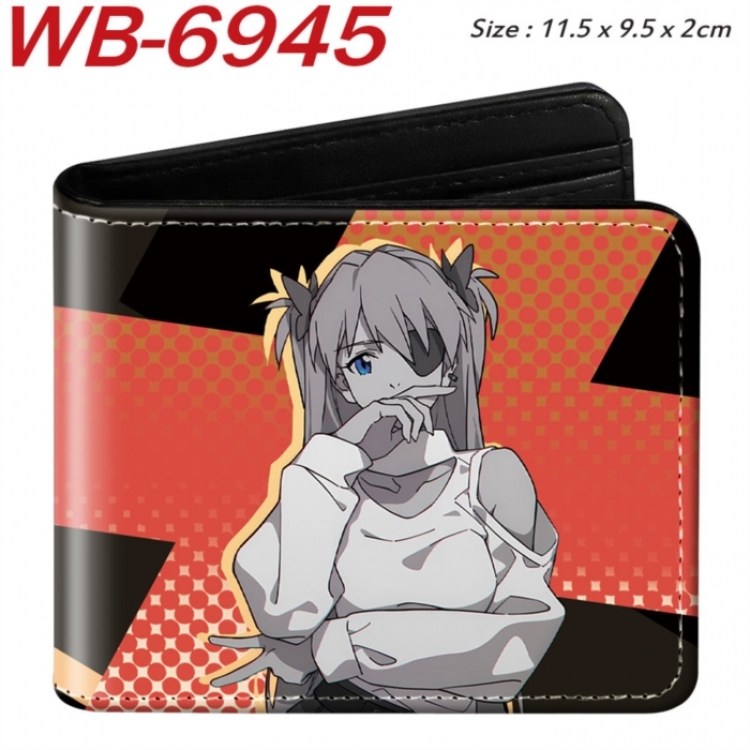 EVA  Animation color PU leather half fold wallet 11.5X9X2CM