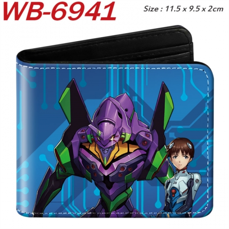 EVA  Animation color PU leather half fold wallet 11.5X9X2CM
