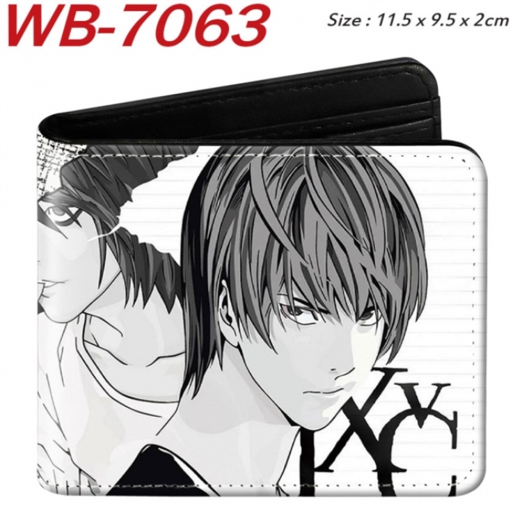 Death note Animation color PU leather half fold wallet 11.5X9X2CM