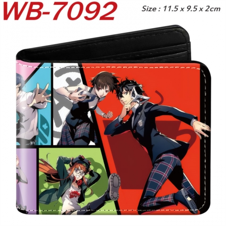 Megami Ibunroku Persona Animation color PU leather half fold wallet 11.5X9X2CM