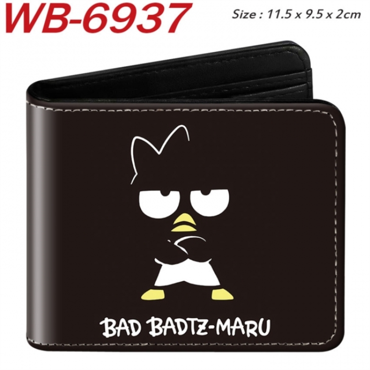 BAD BADTZ-MARU Animation color PU leather half fold wallet 11.5X9X2CM