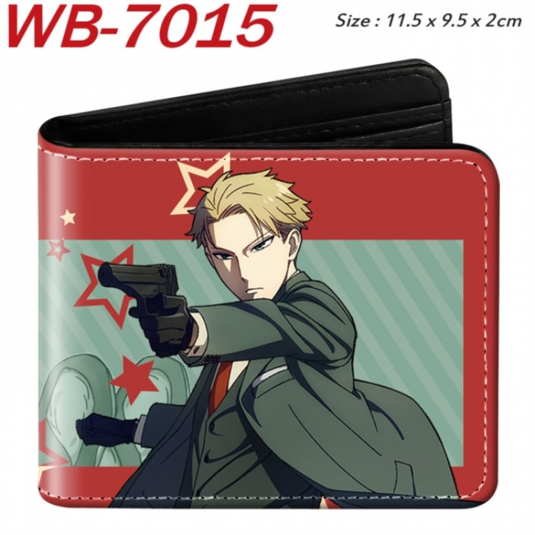 SPY×FAMILY Animation color PU leather half fold wallet 11.5X9X2CM