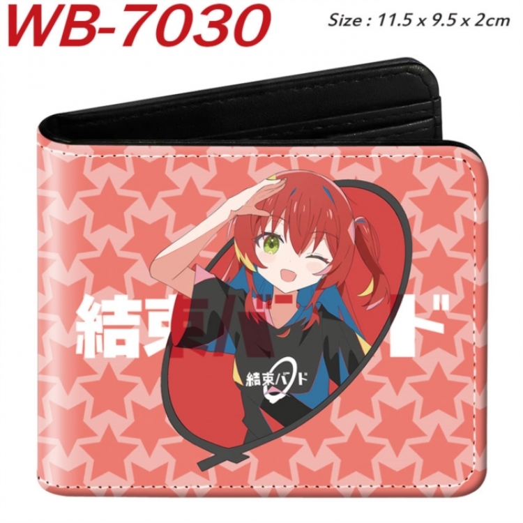 BOCCHI THE ROCK! Animation color PU leather half fold wallet 11.5X9X2CM