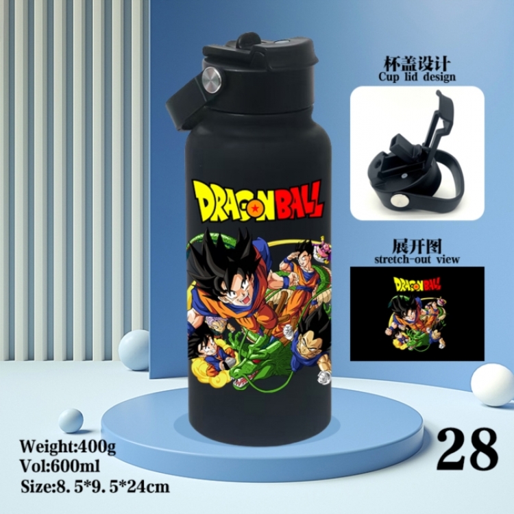 DRAGON BALL Anime peripheral new drink portable thermos cup 600ML