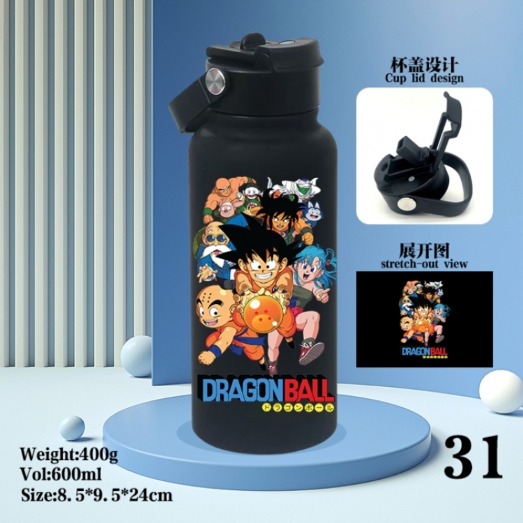 DRAGON BALL Anime peripheral new drink portable thermos cup 600ML