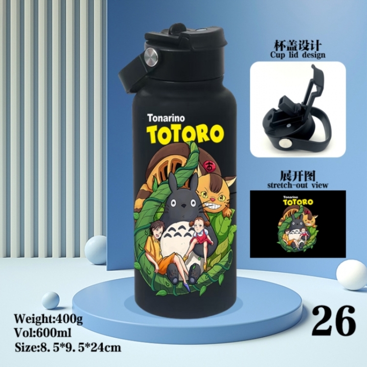 TOTORO Anime peripheral new drink portable thermos cup 600ML