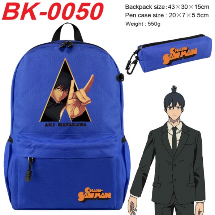 Chainsaw man Anime backpack pencil case set backpack 43X35X15CM
