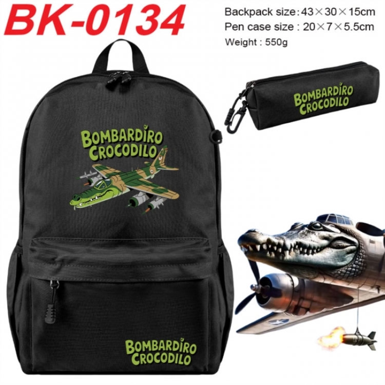 The Classic of Mountains and Rivers Anime backpack pencil case set backpack 43X35X15CM