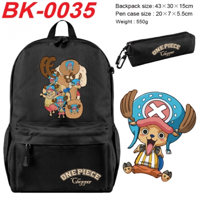 One Piece Anime backpack pencil case set backpack 43X35X15CM