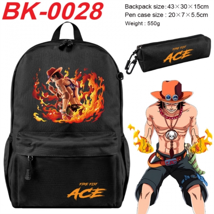 One Piece Anime backpack pencil case set backpack 43X35X15CM