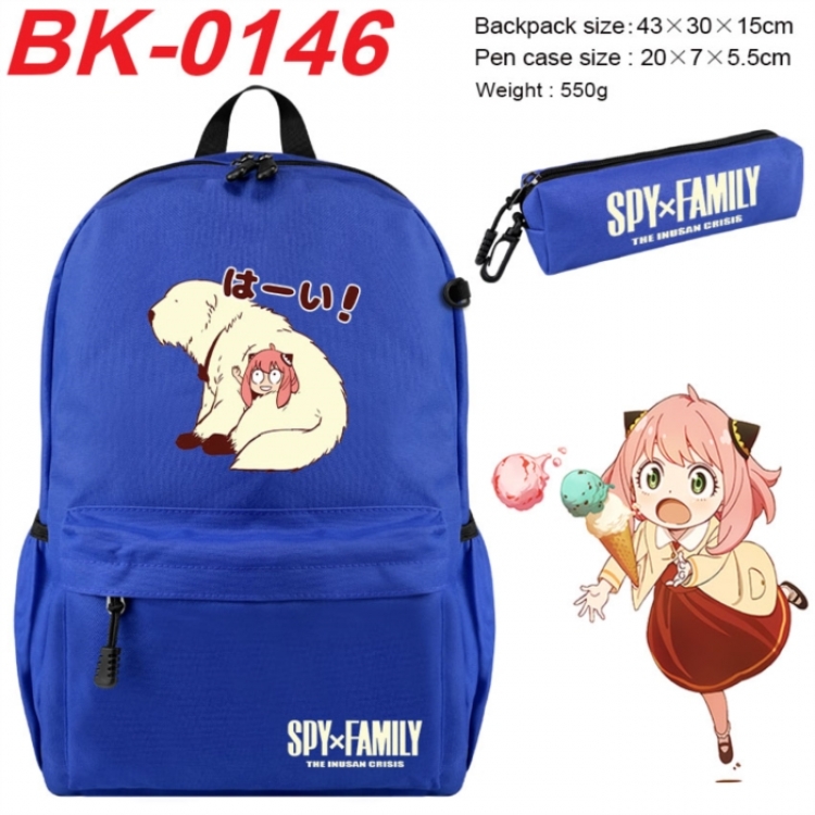 SPY×FAMILY Anime backpack pencil case set backpack 43X35X15CM