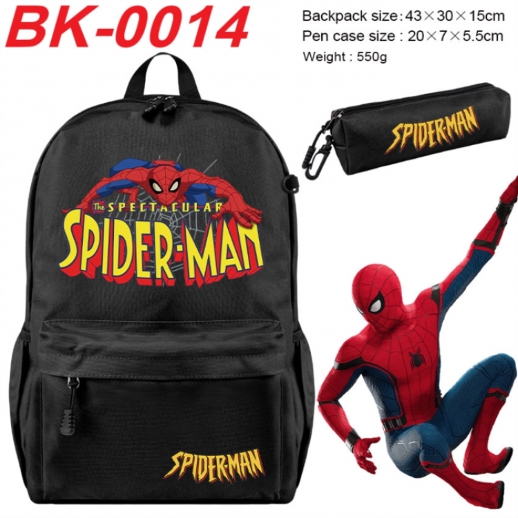 Marvel Anime backpack pencil case set backpack 43X35X15CM