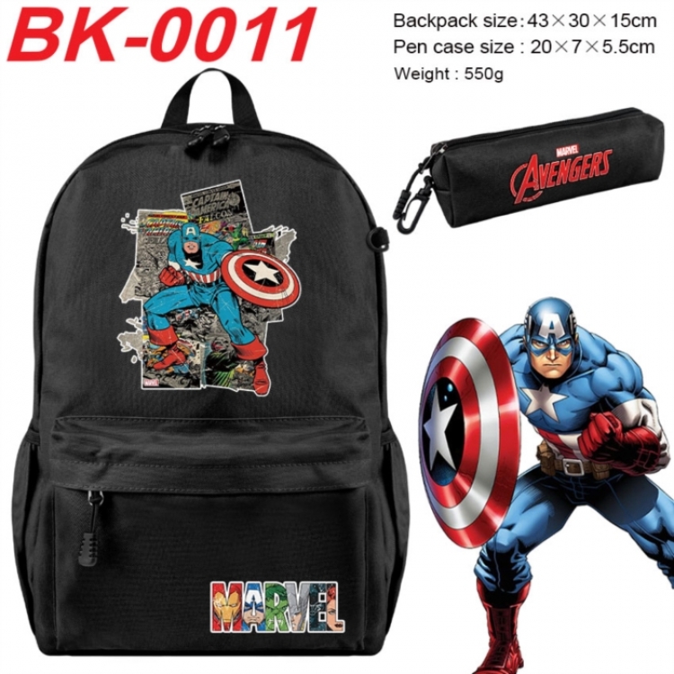 Marvel Anime backpack pencil case set backpack 43X35X15CM