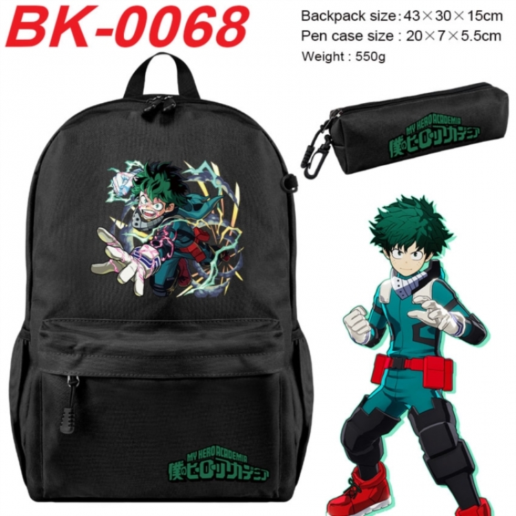 My Hero Academia Anime backpack pencil case set backpack 43X35X15CM