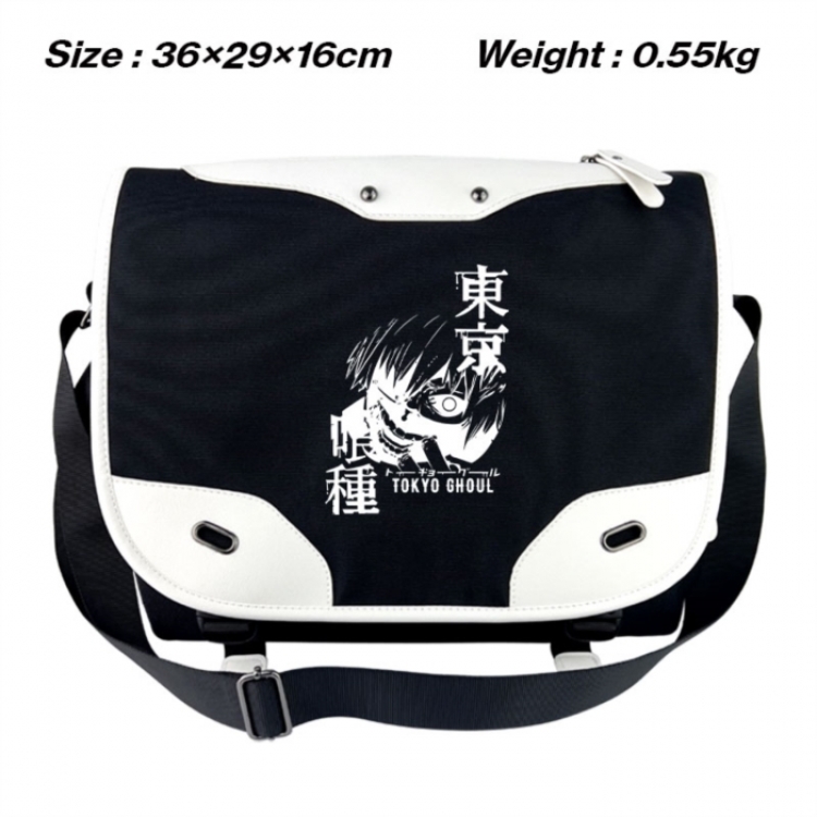 Tokyo Ghoul Black and white anime waterproof nylon shoulder messenger bag schoolbag 36X29X16CM