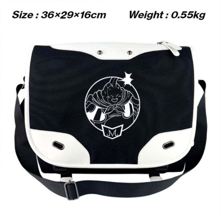 DRAGON BALL Black and white anime waterproof nylon shoulder messenger bag schoolbag 36X29X16CM